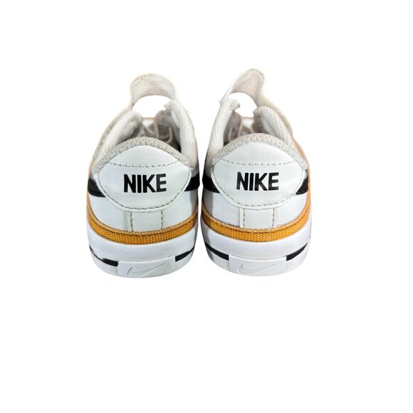 Nike Kids White & Orange Velcro Sneakers Size 10.5C - Picture 7 of 9